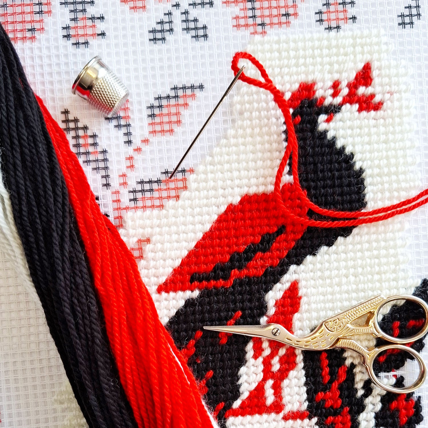 Love Charm — Needlepoint Kit 16″ × 16″ by Brvsk