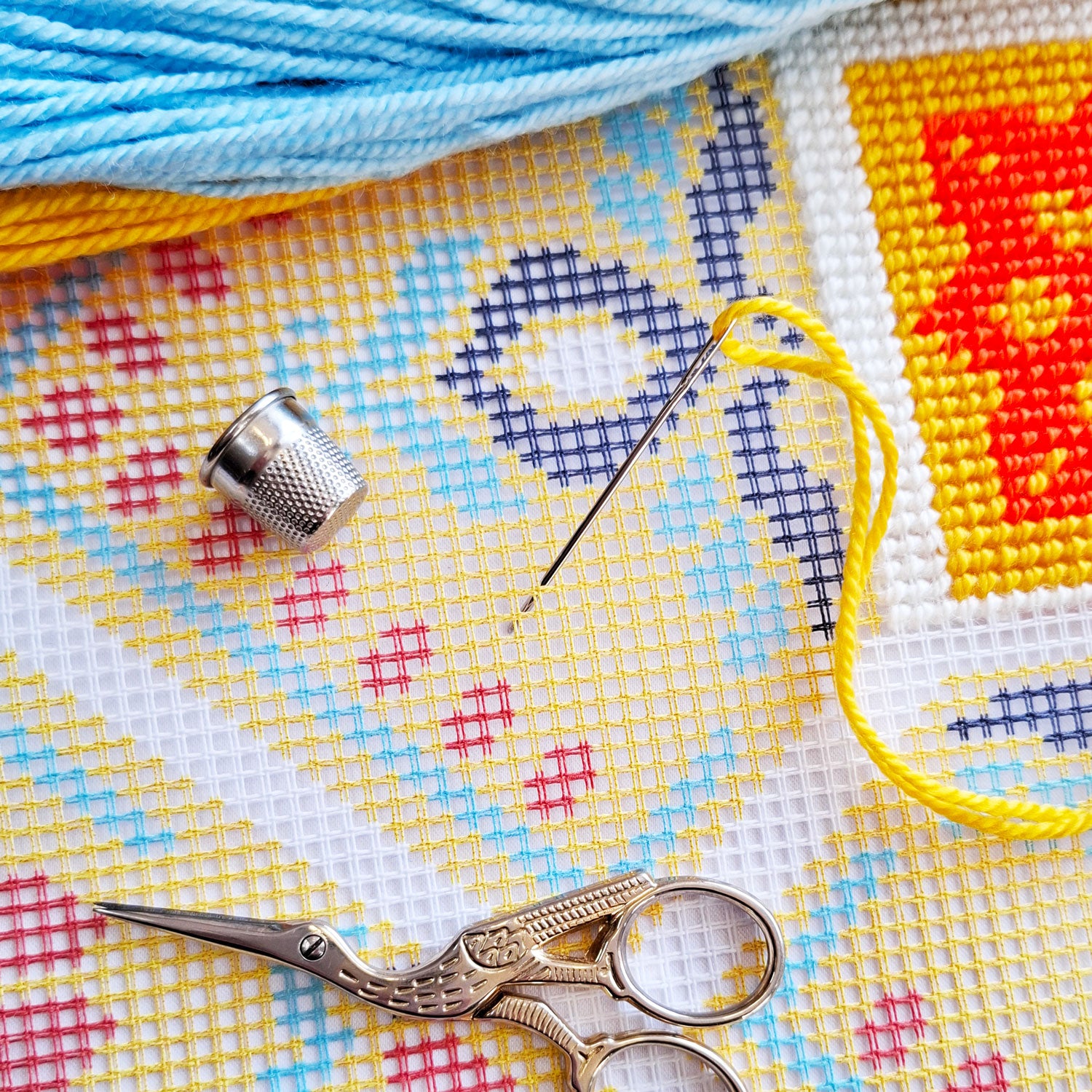 Sunny Morning — Embroidery Kit 16″ × 16″ by Brvsk