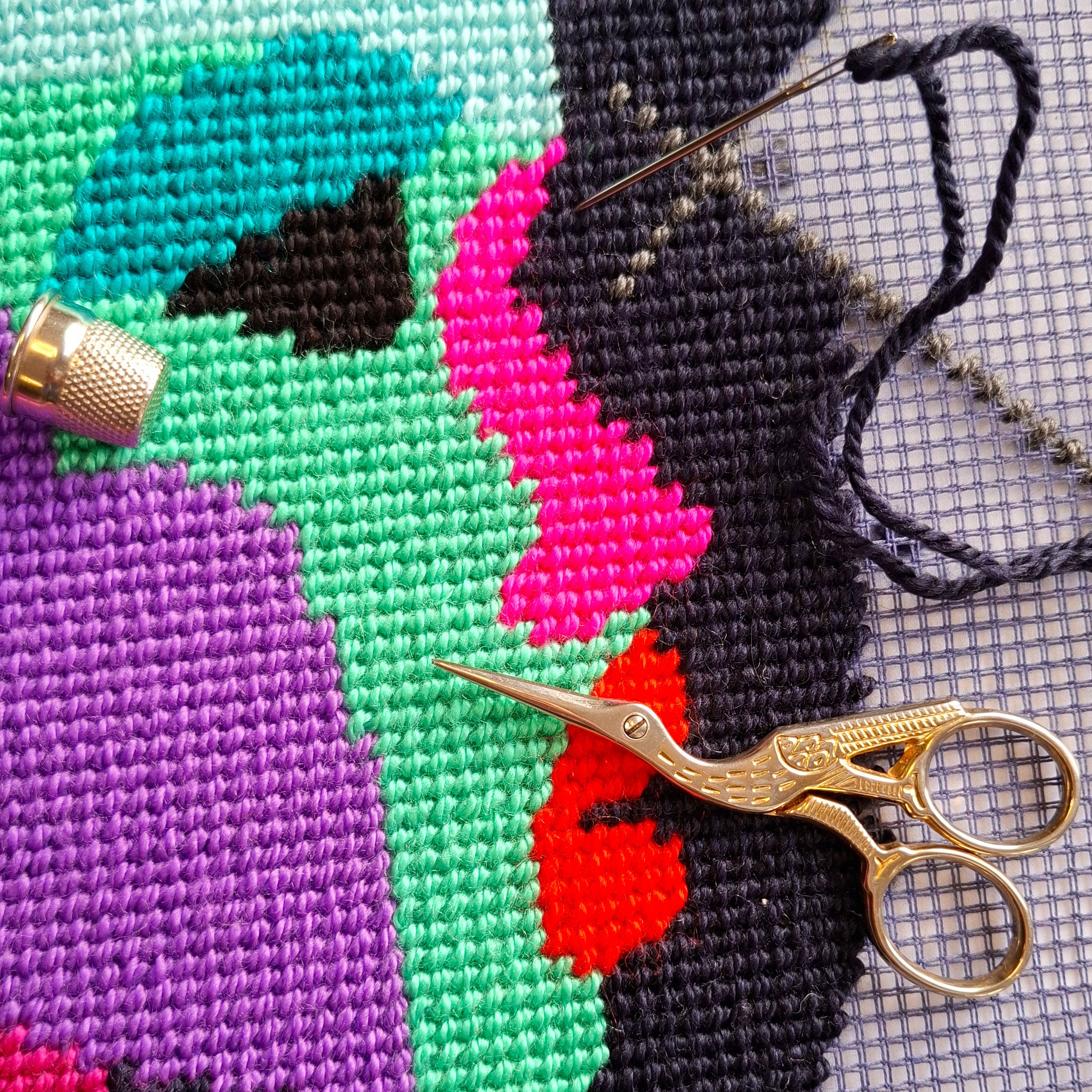 Mystery — Embroidery Kit 16″ × 16″ by Brvsk