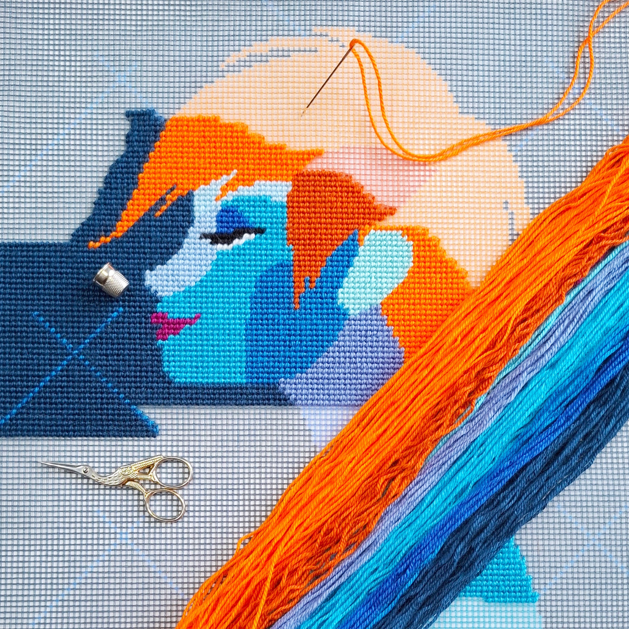 Temptation — Needlepoint Kit 16″ × 16″ by Brvsk