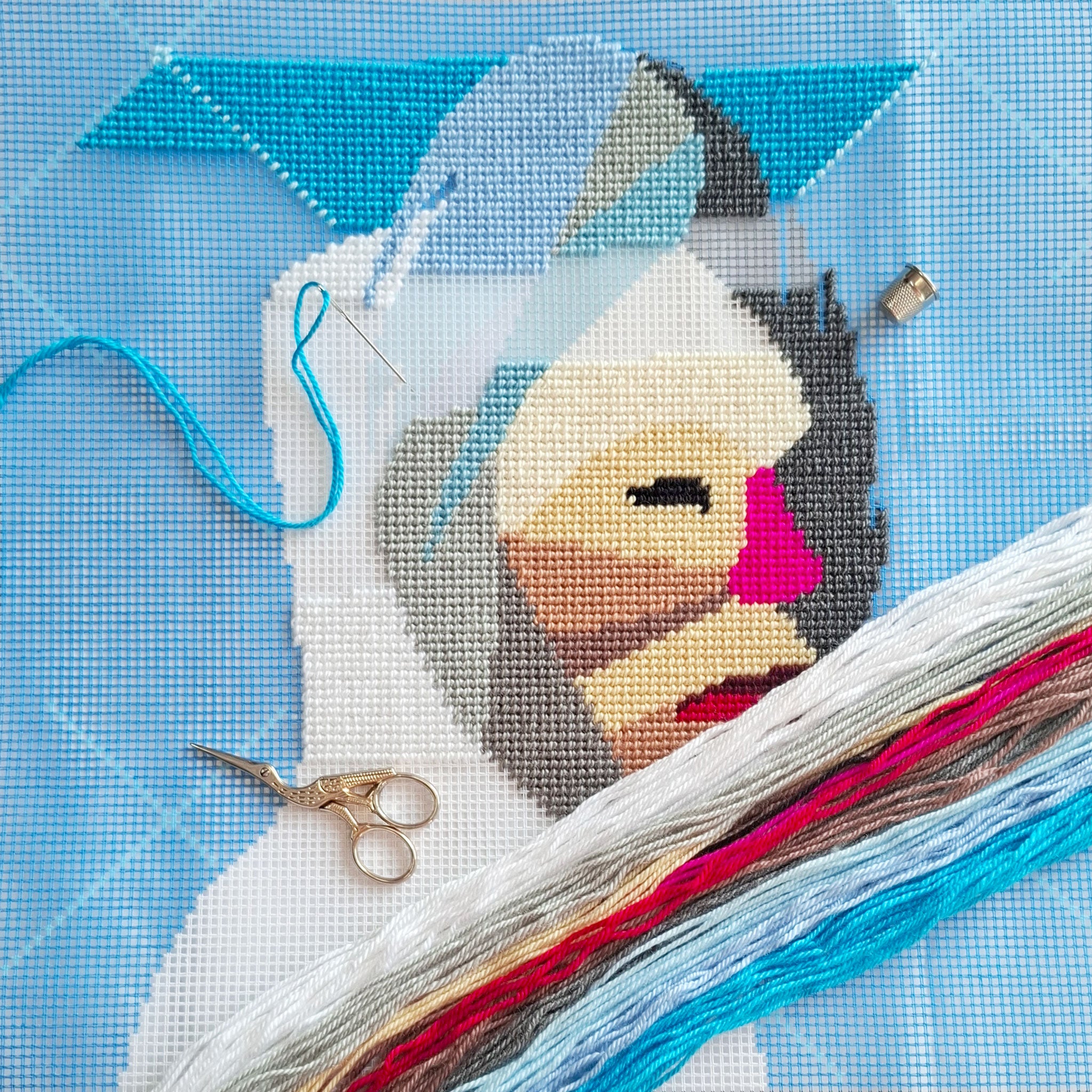 Strength — Embroidery Kit 16″ × 16″ by Brvsk