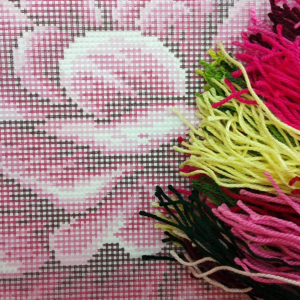 Peony — Stamped Cross Stitch Kit 16″ × 16″ by Brvsk