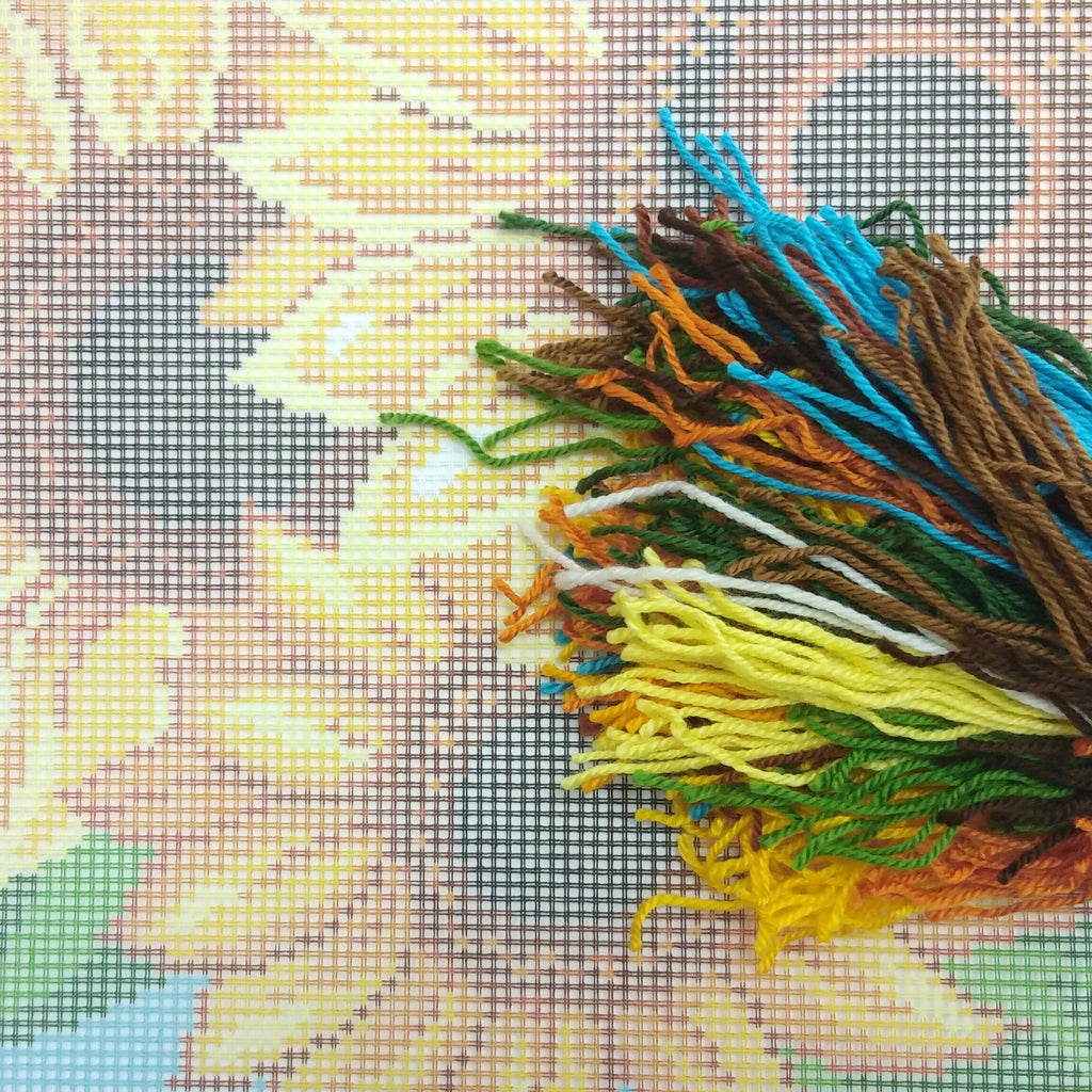 Sunflowers — Needlepoint Kit 16″ × 16″ by Brvsk