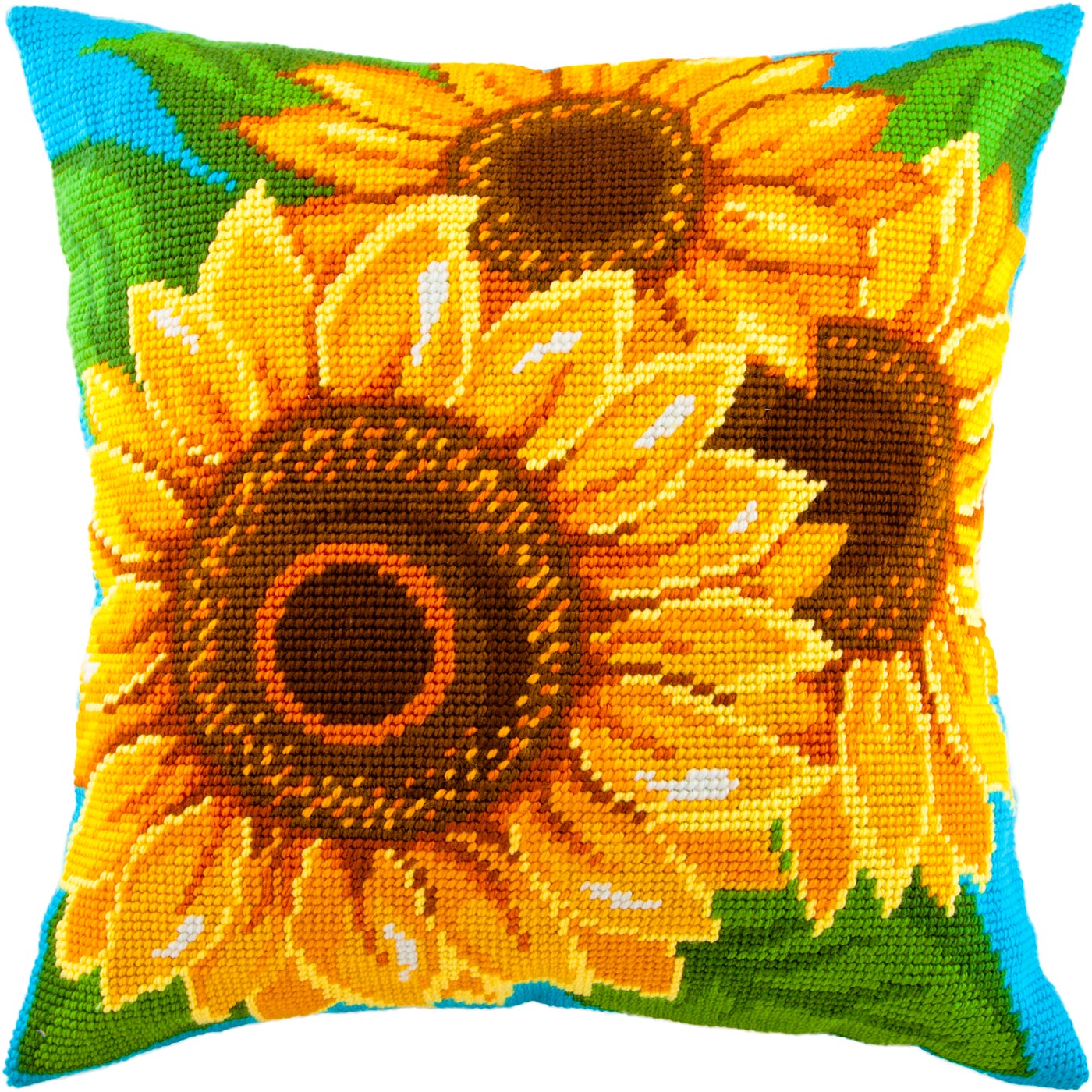 Sunflowers — Needlepoint Kit 16″ × 16″ by Brvsk
