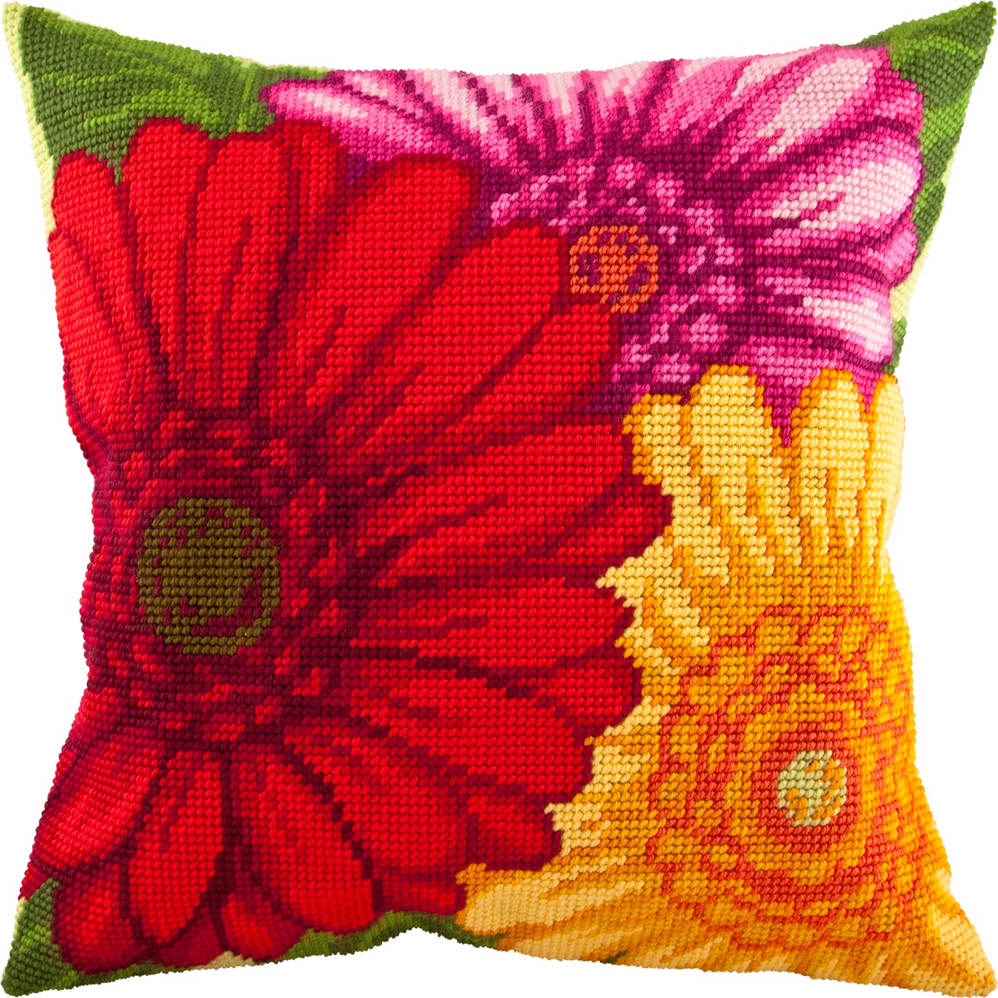 Gerbera — Needlepoint Kit 16″ × 16″ by Brvsk