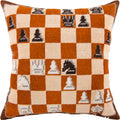 Brvsk Vintage Embroidery Kit for Adults and Beginners — Chess 16″ × 16″ with Clear, Precise Printed Design on Cotton Canvas; Includes 2 Needles, Yarn, and Easy-Read Chart