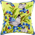 Large Whites on Forget-Me-Nots — Needlepoint Kit 16″ × 16″ by Brvsk