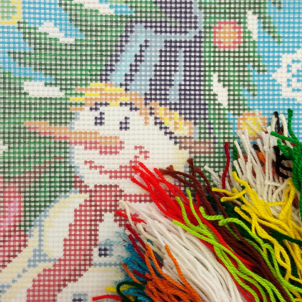 Snowman — Needlepoint Kit 16″ × 16″ by Brvsk