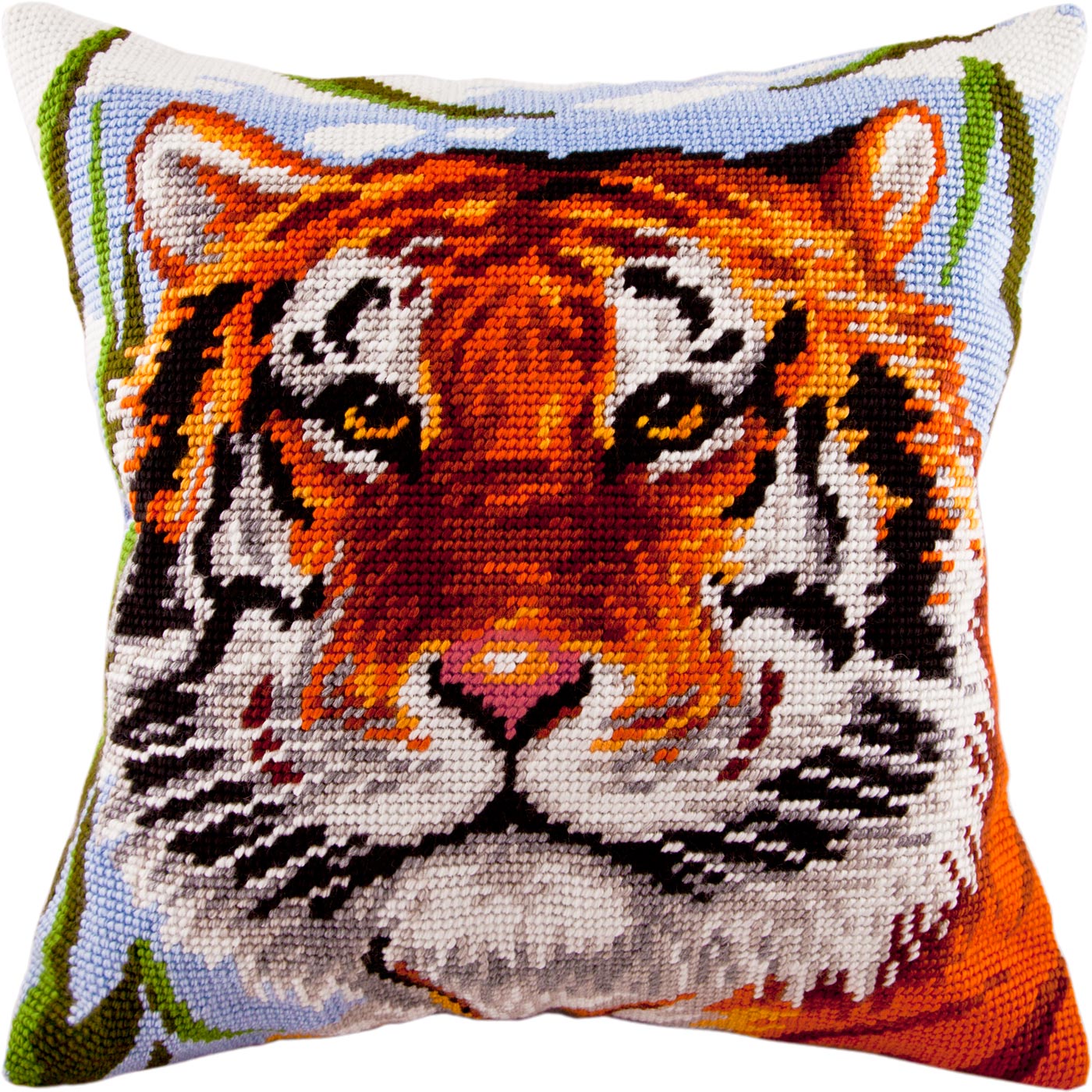 Tiger — Embroidery Kit 16″ × 16″ by Brvsk