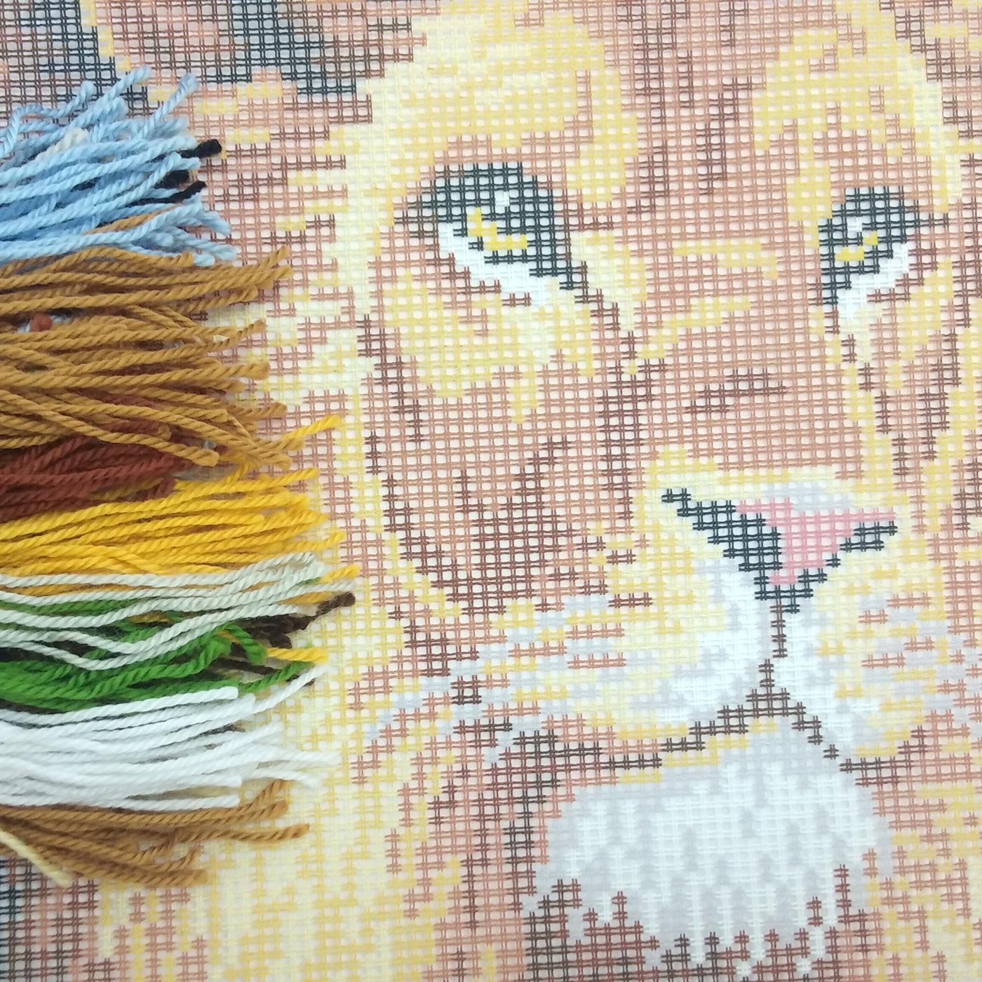 Lion — Embroidery Kit 16″ × 16″ by Brvsk