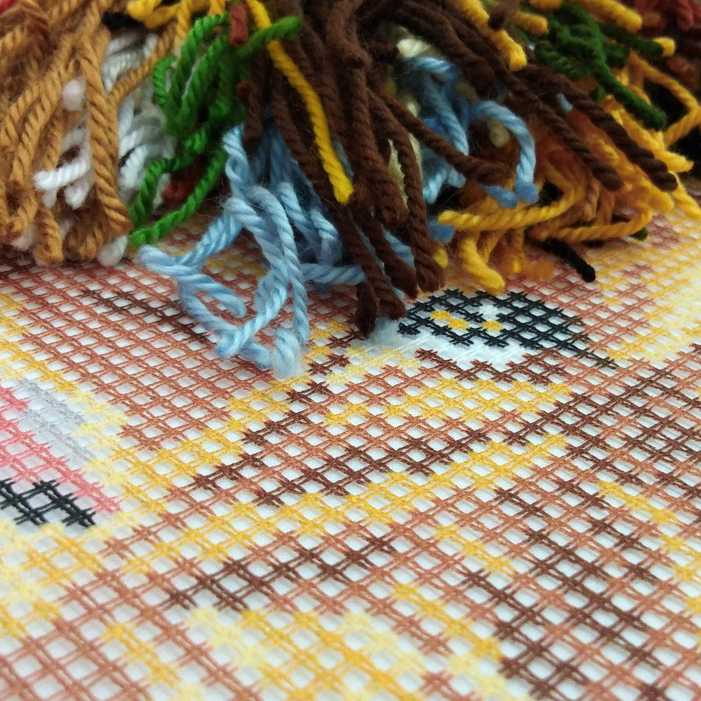 Lion — Embroidery Kit 16″ × 16″ by Brvsk