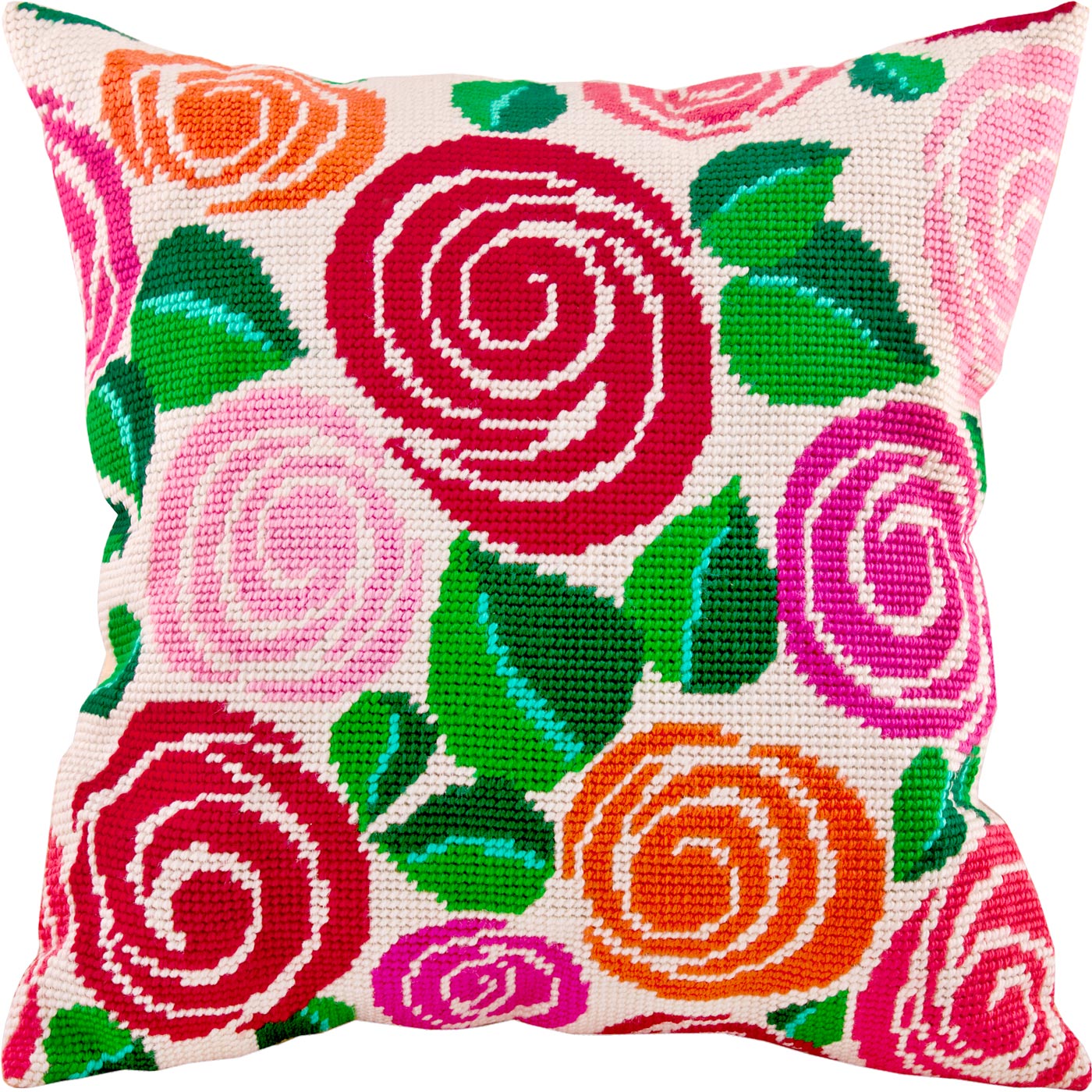 Décor of Roses — Embroidery Kit 16″ × 16″ by Brvsk