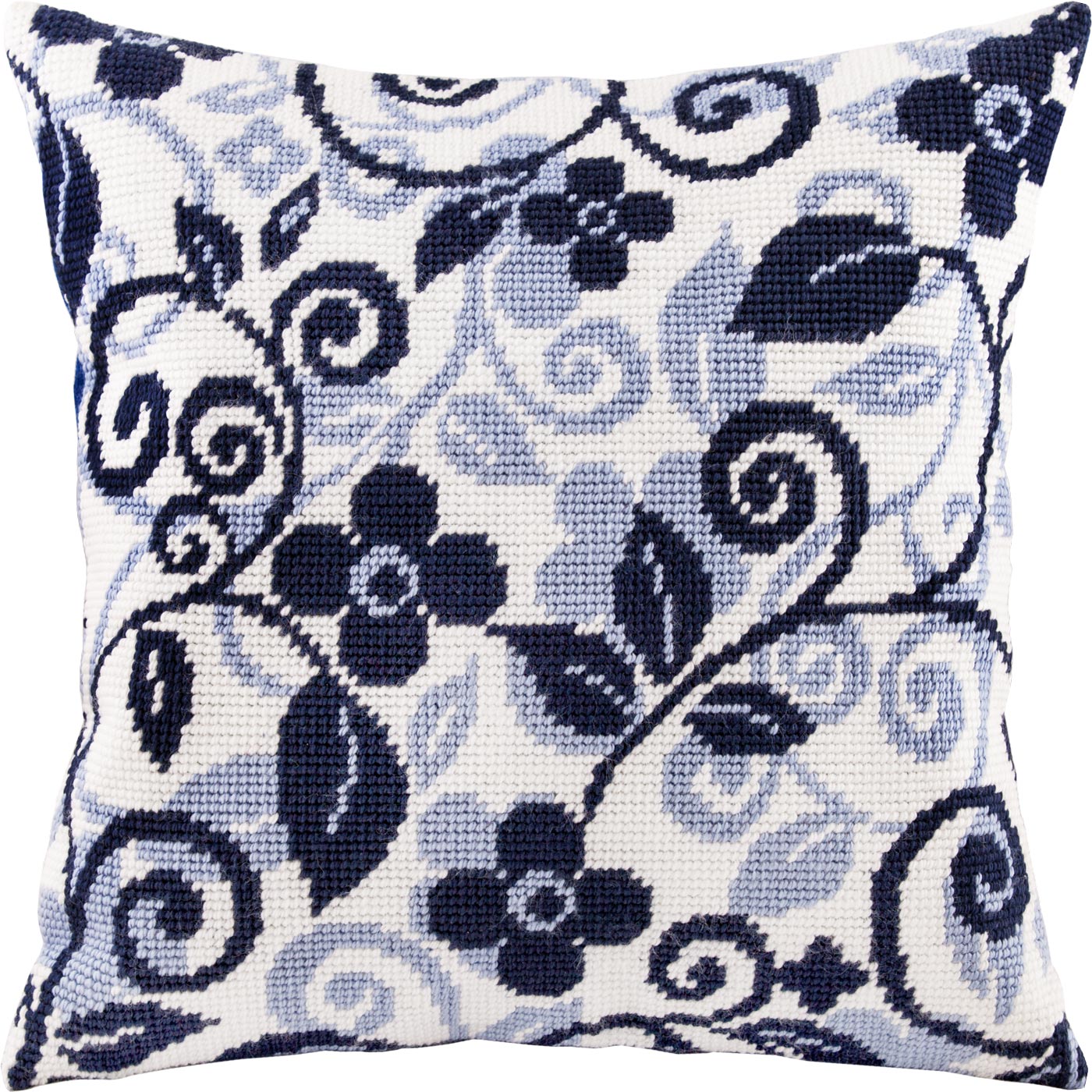 Floral Twirls — Stamped Cross Stitch Kit 16″ × 16″ by Brvsk