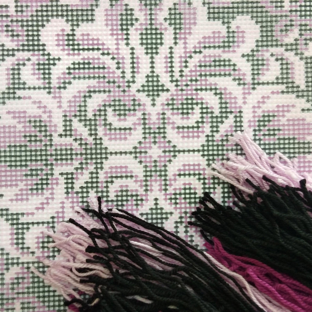 Royal Rosette — Needlepoint Kit 16″ × 16″ by Brvsk