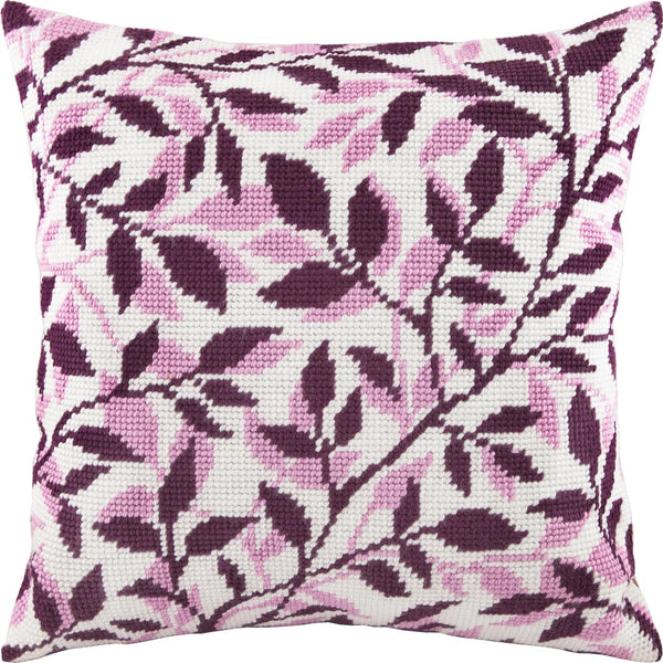 Brvsk Needlepoint Pillow Kit — Spring Branches, 16″ × 16″